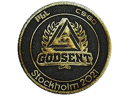 布章 | GODSENT （金色） | 2021年斯德哥尔摩锦标赛