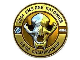 Sticker | Gold ESL Skull (Foil) | Katowice 2014