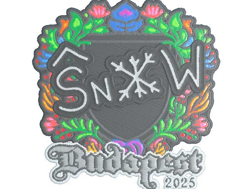 Наклейка | snow (вышитая) | Будапешт-2025