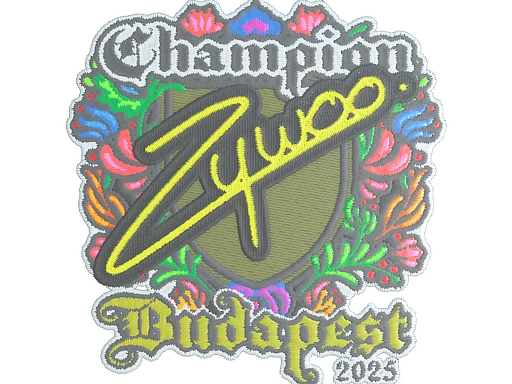 印花 | ZywOo（刺绣，冠军）| 2025年布达佩斯锦标赛