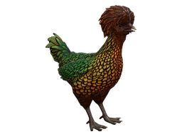 Pet Chicken | Polish (Green with Red Head)